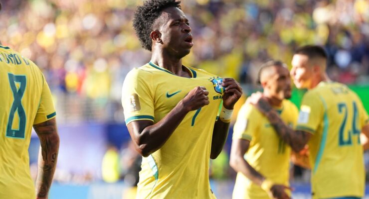 FIFA WORLD CUP :  SATURDAY – 13/06/2026  (PHOTO – VINICIUS JUNIOR CELEBRATES)