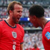 FIFA WORLD CUP 2026 :  PANAMA VS ENGLAND – 27/06/2026  (PHOTO – HARRY KANE AND JUDE BELLINGHAM CELEBRATE)