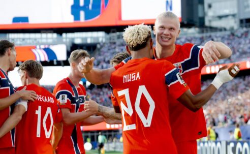 FIFA WORLD CUP : IRAQ VS NORWAY – 16/06/2026  (PHOTO – ERLING HAALAND CELEBRATES)