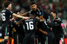 FIFA WORLD CUP :  MEXICO VS SOUTH KOREA – (PHOTO – LUIS ROMO AND MEXICO CELEBRATE)