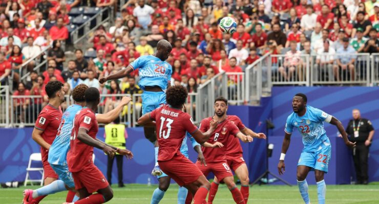 FIFA WORLD CUP : PORTUGAL VS DR CONGO – 17/06/2026  (PHOTO – YOANE WISSA SCORES FOR DR CONGO)