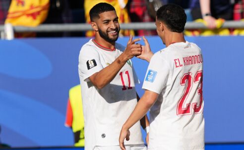 FIFA WORLD CUP 2026 :  SCOTLAND VS MOROCCO – 10/06/2026 (PHOTO – ISMAEL SAIBARI CELEBRATES)