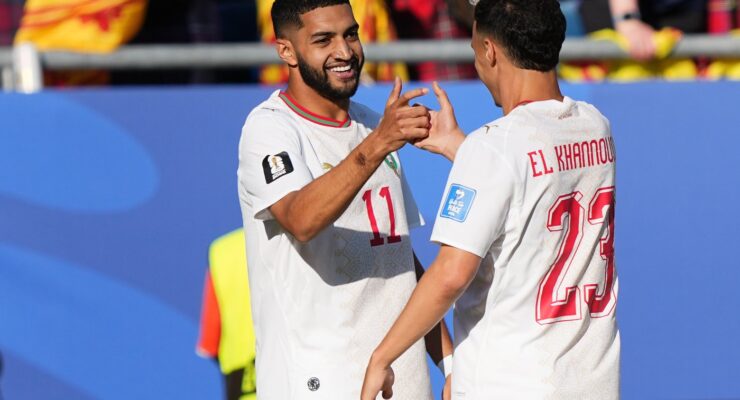 FIFA WORLD CUP 2026 :  SCOTLAND VS MOROCCO – 10/06/2026 (PHOTO – ISMAEL SAIBARI CELEBRATES)