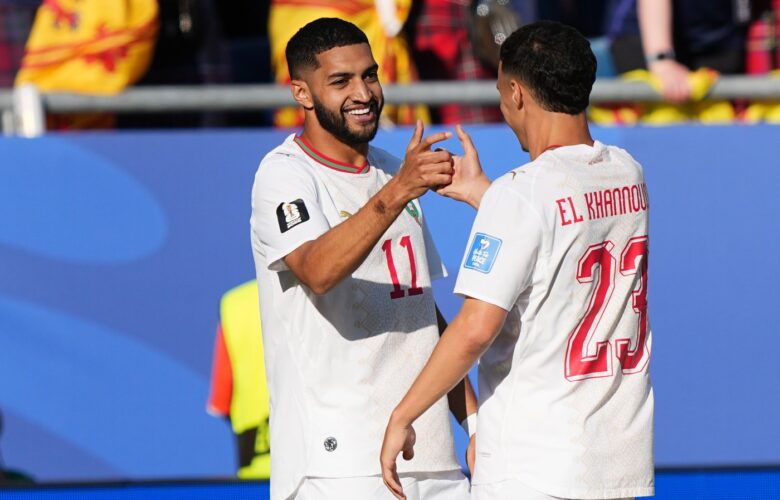 FIFA WORLD CUP 2026 :  SCOTLAND VS MOROCCO – 10/06/2026 (PHOTO – ISMAEL SAIBARI CELEBRATES)