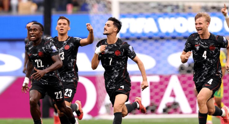 FIFA WORLD CUP 2026 : SOUTH AFRICA VS CANADA – 28/06/2026 (PHOTO – STEPHEN EUSTAQUIO CELEBRATES)