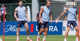 ENGLAND TRAIN AHEAD OF DR CONGO MATCH TONIGHT AT 5.00 P.M.
