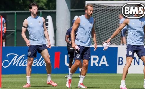 ENGLAND TRAIN AHEAD OF DR CONGO MATCH TONIGHT AT 5.00 P.M.