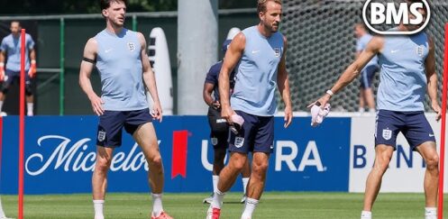 ENGLAND TRAIN AHEAD OF DR CONGO MATCH TONIGHT AT 5.00 P.M.