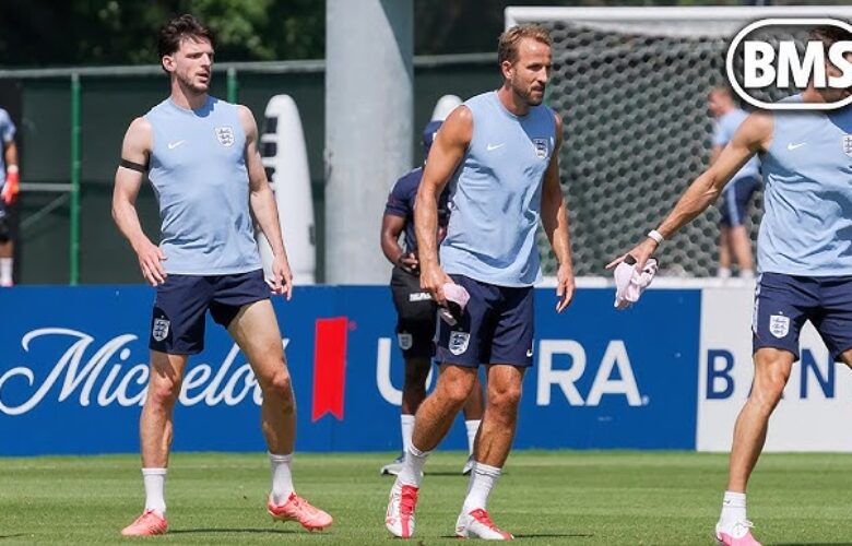 ENGLAND TRAIN AHEAD OF DR CONGO MATCH TONIGHT AT 5.00 P.M.