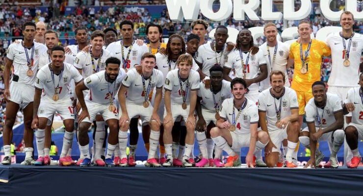 FIFA WORLD CUP 2026 : FRANCE VS ENGLAND – 18/07/2026  (PHOTO – ENGLAND HAVE SECURED THEIR BEST FIFA WORLD CUP FINISH IN 60 YEARS, WINNING BRONZE AFTER DEFEATING FRANCE)