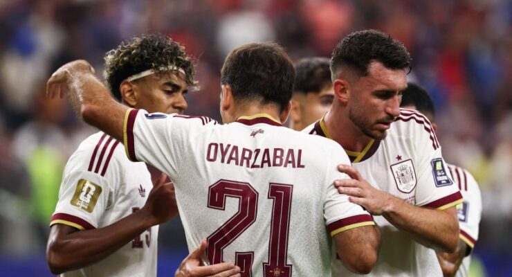 FIFA WORLD CUP 2026 :  FRANCE VS SPAIN – 14/07/2026  (PHOTO – MIKEL OYARZABEL AND SPAIN CELEBRATE)