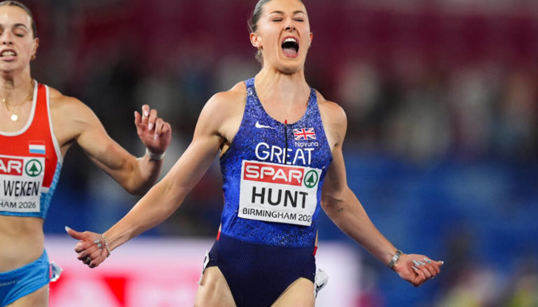 HIGHLIGHTS FROM DAY 1 OF THE EUROPEAN ATHLETICS CHAMPS 2026  (PHOTO – AMY HUNT WINS GOLD IN THE 100M)