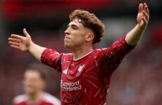 PREMIER LEAGUE : LIVERPOOL VS NOTTINGHAM FOREST – 29/08/2026  (PHOTO – VICTOR MUNOZ CELEBRATES)