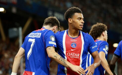 UEFA SUPER CUP : PARIS SAINT-GERMAIN VS ASTON VILLA – 12/08/2026 (PHOTO – DESIRE DOUE CELEBRATES)