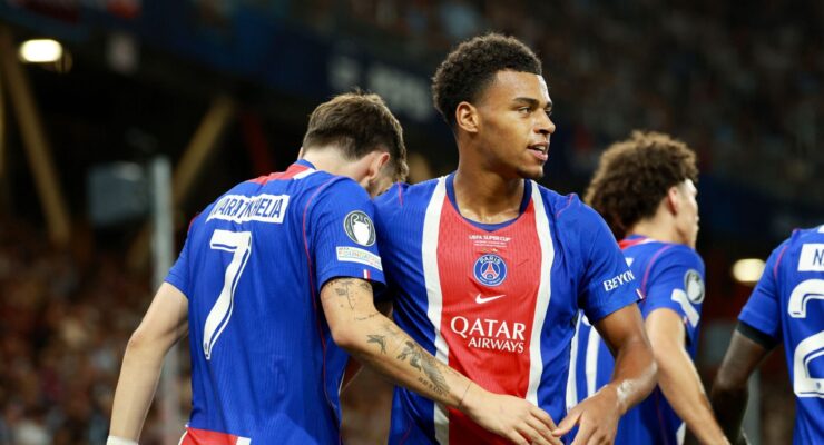 UEFA SUPER CUP : PARIS SAINT-GERMAIN VS ASTON VILLA – 12/08/2026 (PHOTO – DESIRE DOUE CELEBRATES)