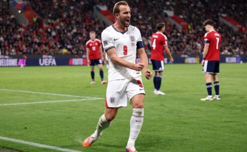 UEFA NATIONS LEAGUE : ENGLAND VS CZECHIA – 06/10/2026  (PHOTO – HARRY KANE CELEBRATES SCORING A BRACE)