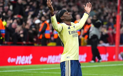 PREMIER LEAGUE : SUNDAY – 18/10/2026  (PHOTO – NONI MADUEKE CELEBRATES)